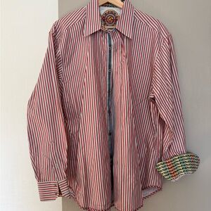 Robert Graham Red Striped Men's Shirt